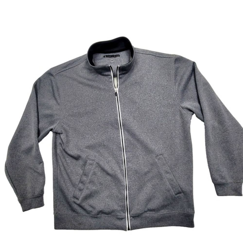 Pebble Beach Performance Jacket Large Gray Full Zip Golf Windbreaker